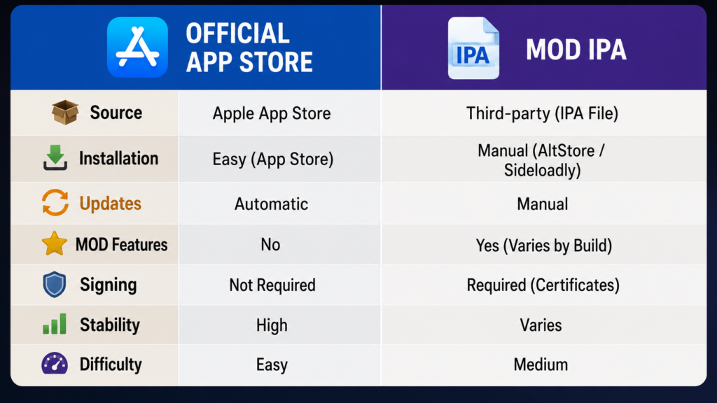 Download The Spike MOD APK iOS v7.6.124 IPA – Latest Version 9 Comparison table between official The Spike iOS app and The Spike MOD IPA