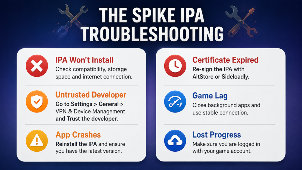 Download The Spike MOD APK iOS v7.6.124 IPA – Latest Version 10 The Spike IPA troubleshooting guide for iPhone installation and app errors