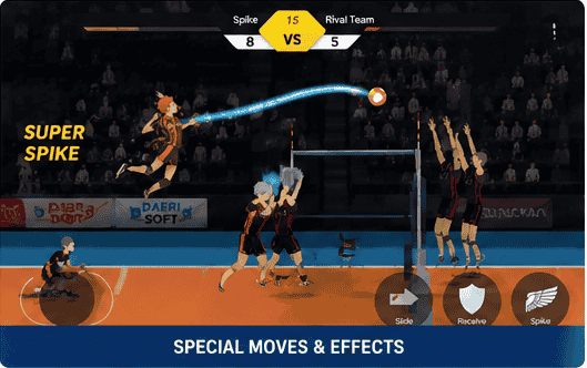 The Spike Mod APK 3 special moves and effects 1